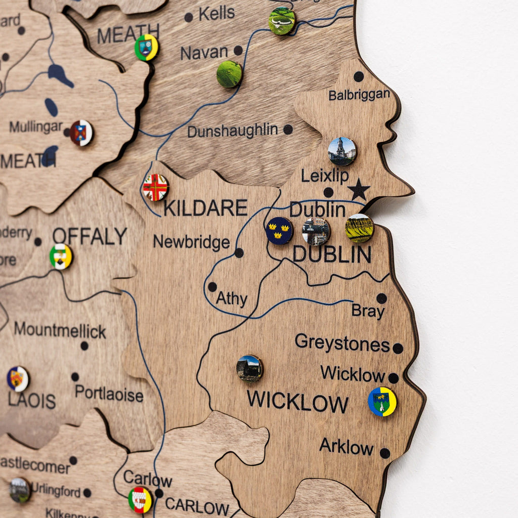 3D Wooden Map of Ireland - Terra