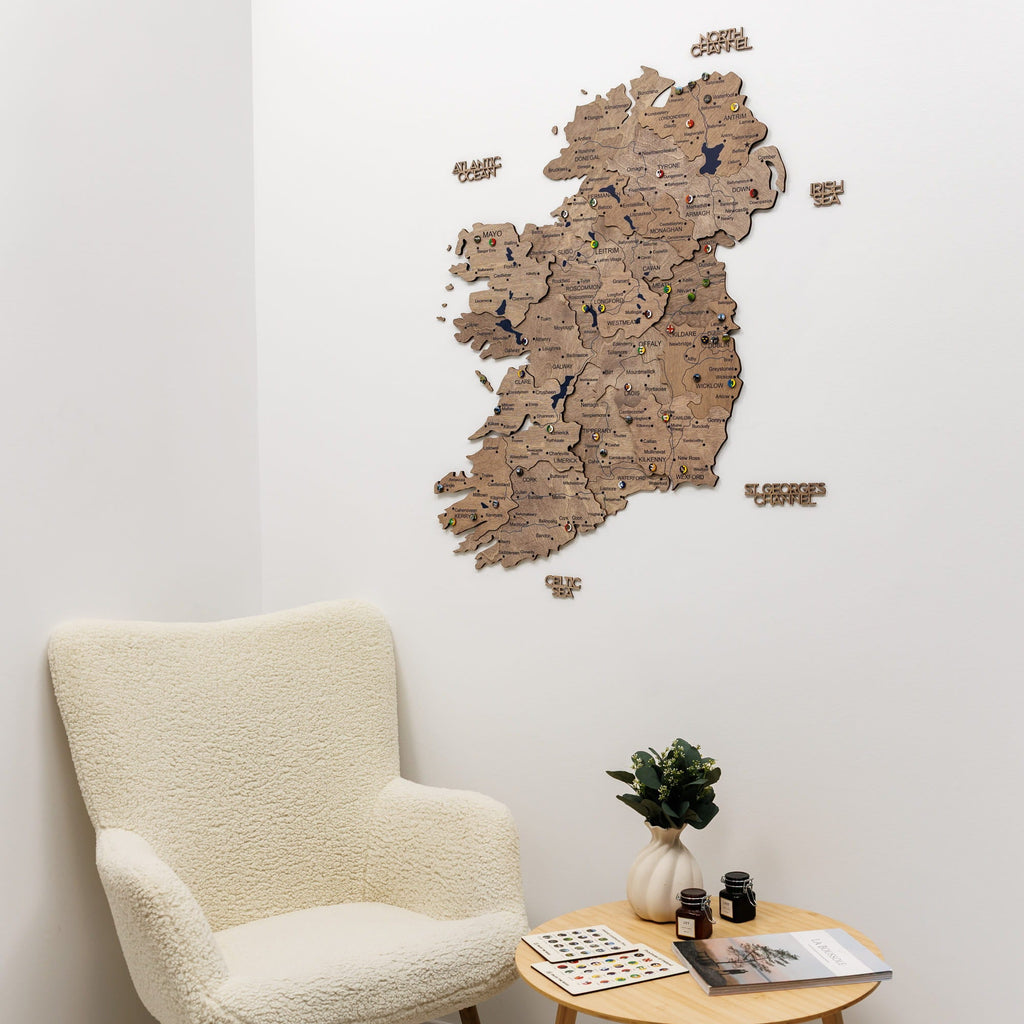 3D Wooden Map of Ireland - Terra