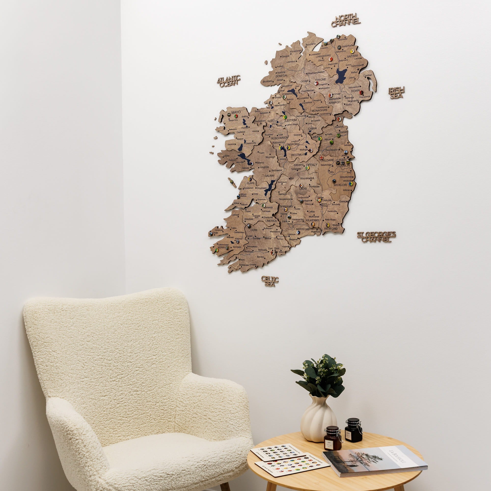 3D Wooden Map of Ireland - Terra