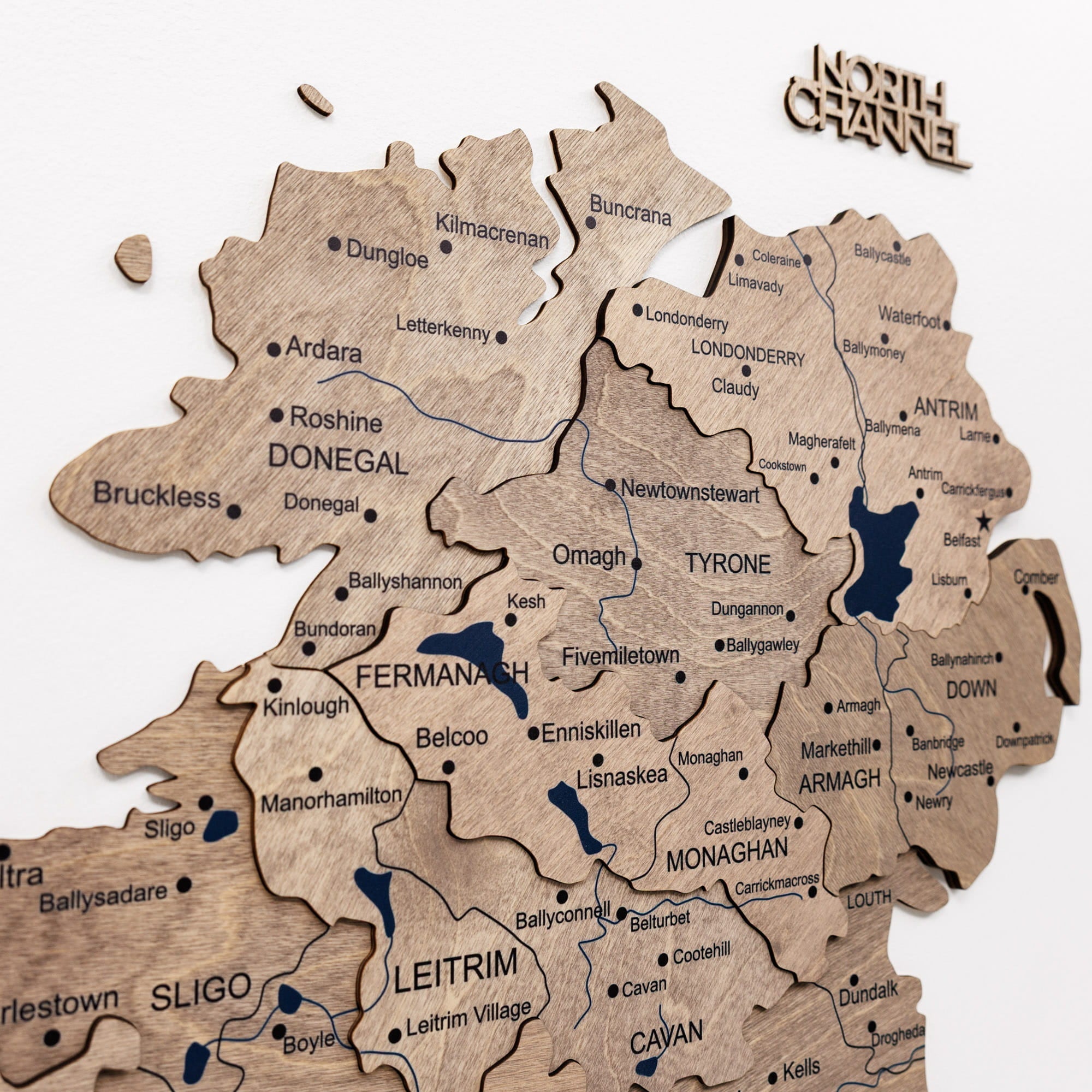 3D Wooden Map of Ireland - Terra