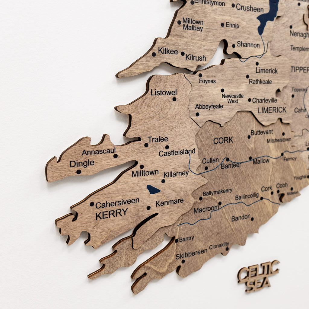 3D Wooden Map of Ireland - Terra
