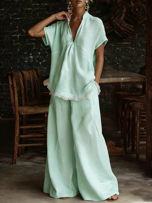Casual Linen Lounge Set