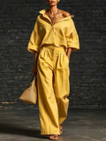 Relaxed Linen Wide-Leg Set