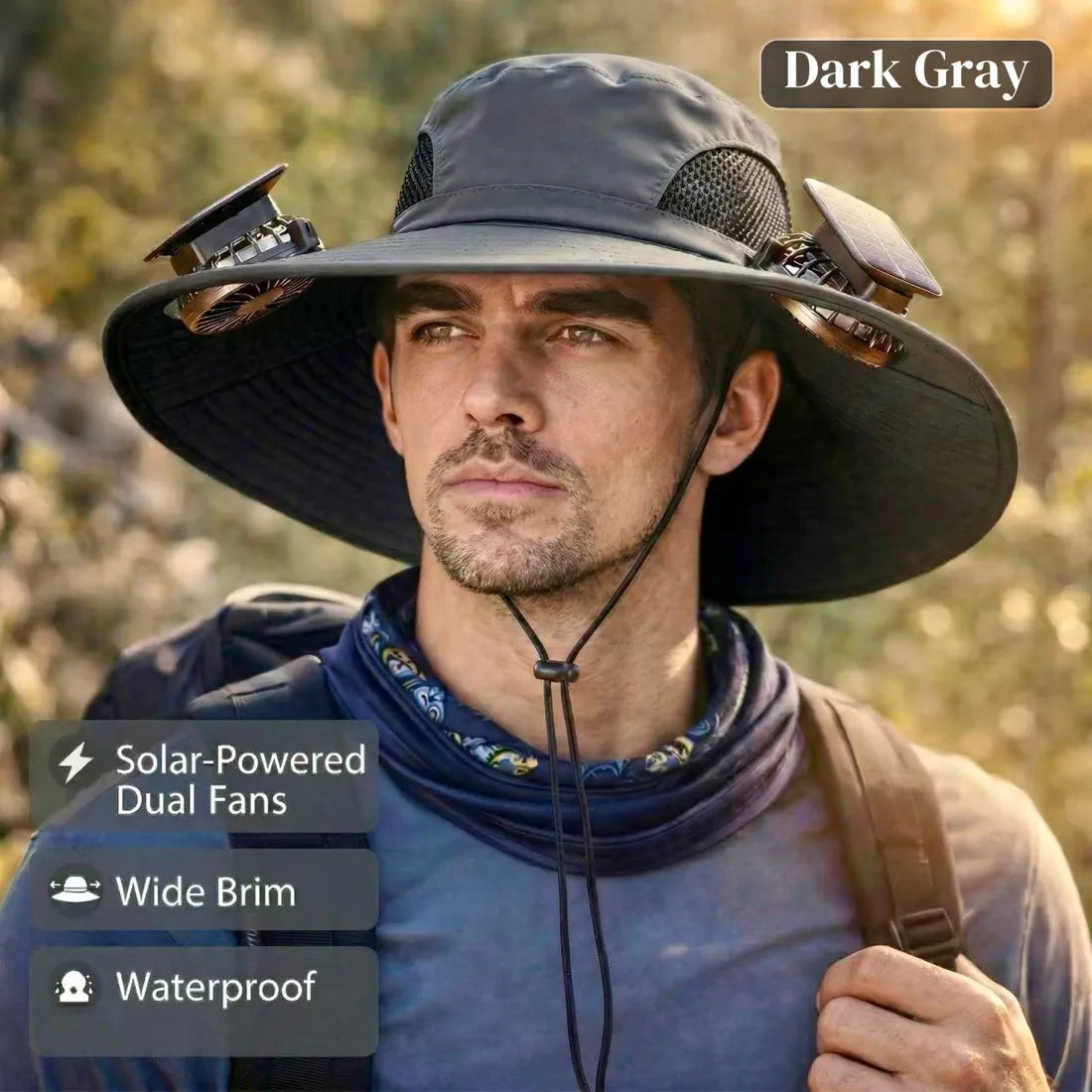 Solar Cooling Sun Hat – Portable Fan Cap
