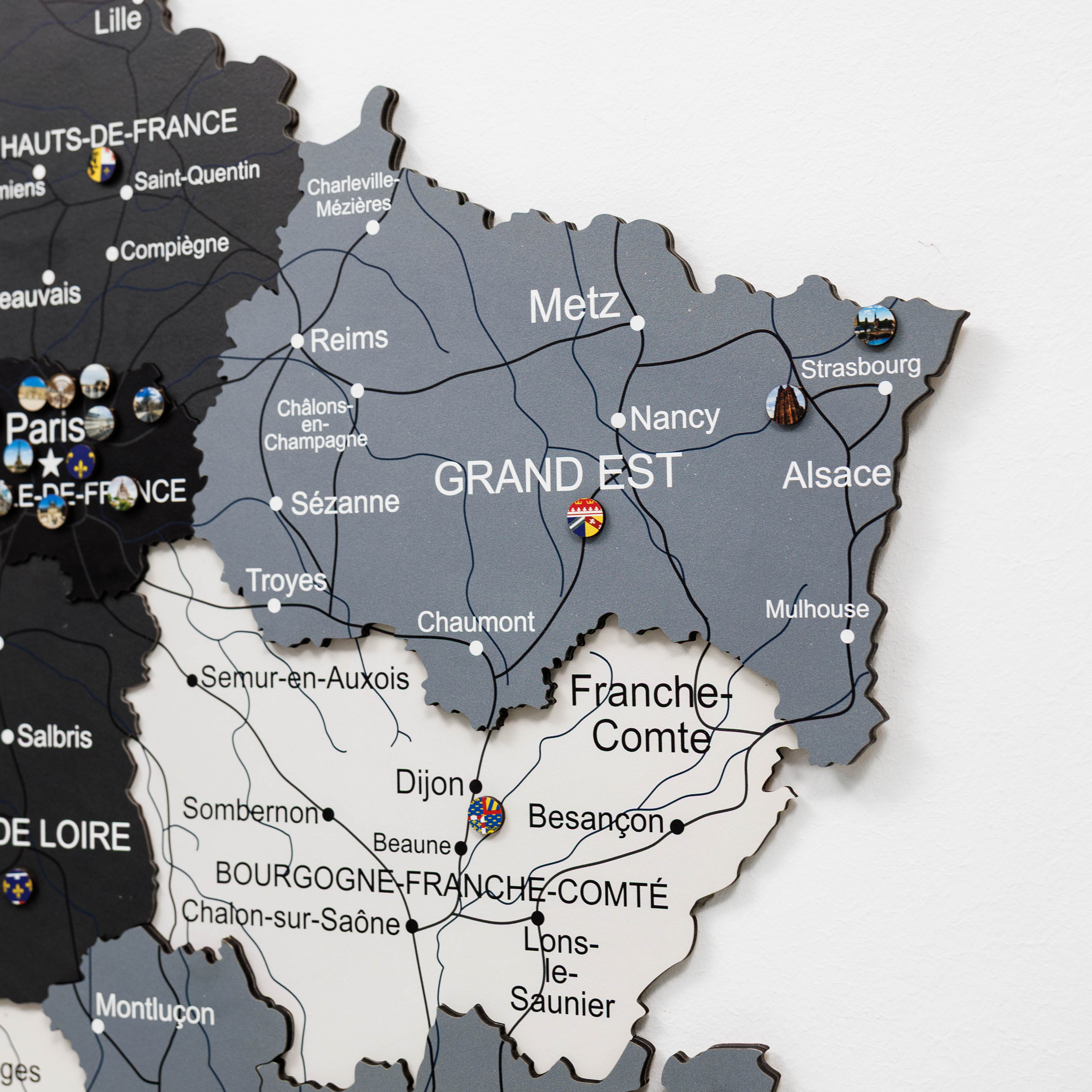 Wooden Map of France - Nordik