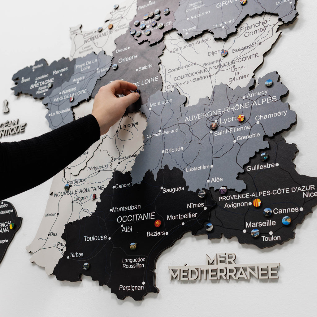 Wooden Map of France - Nordik