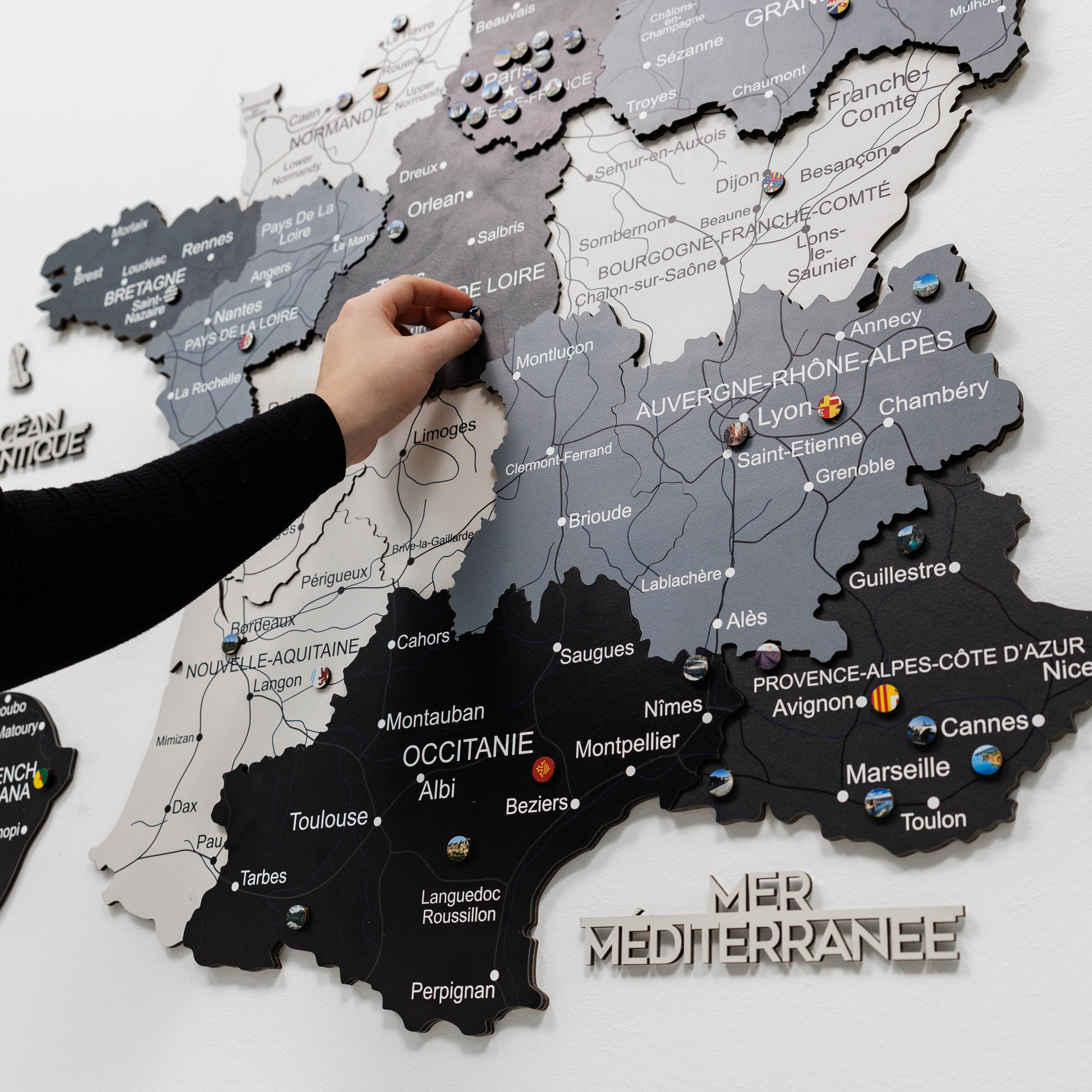 Wooden Map of France - Nordik