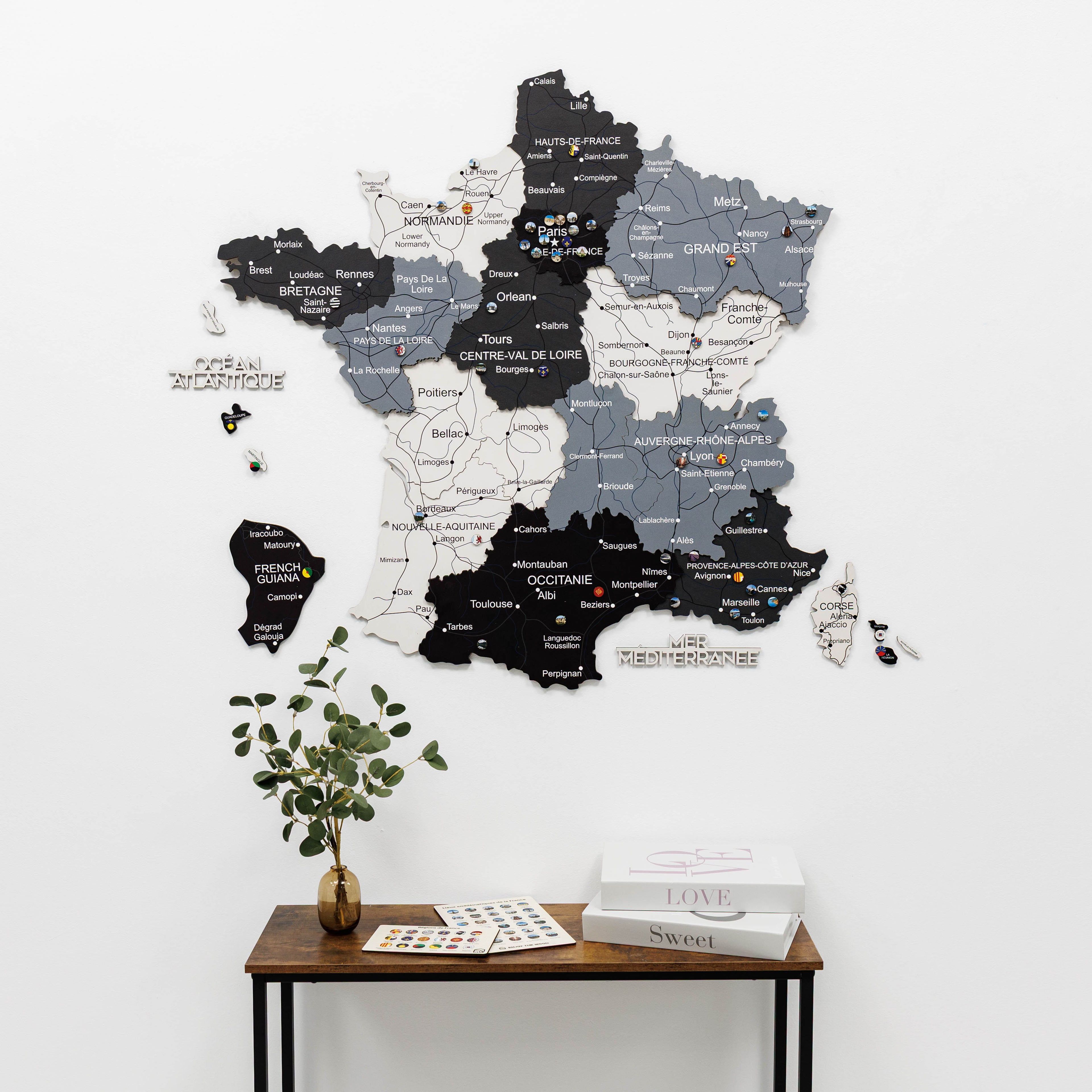 Wooden Map of France - Nordik
