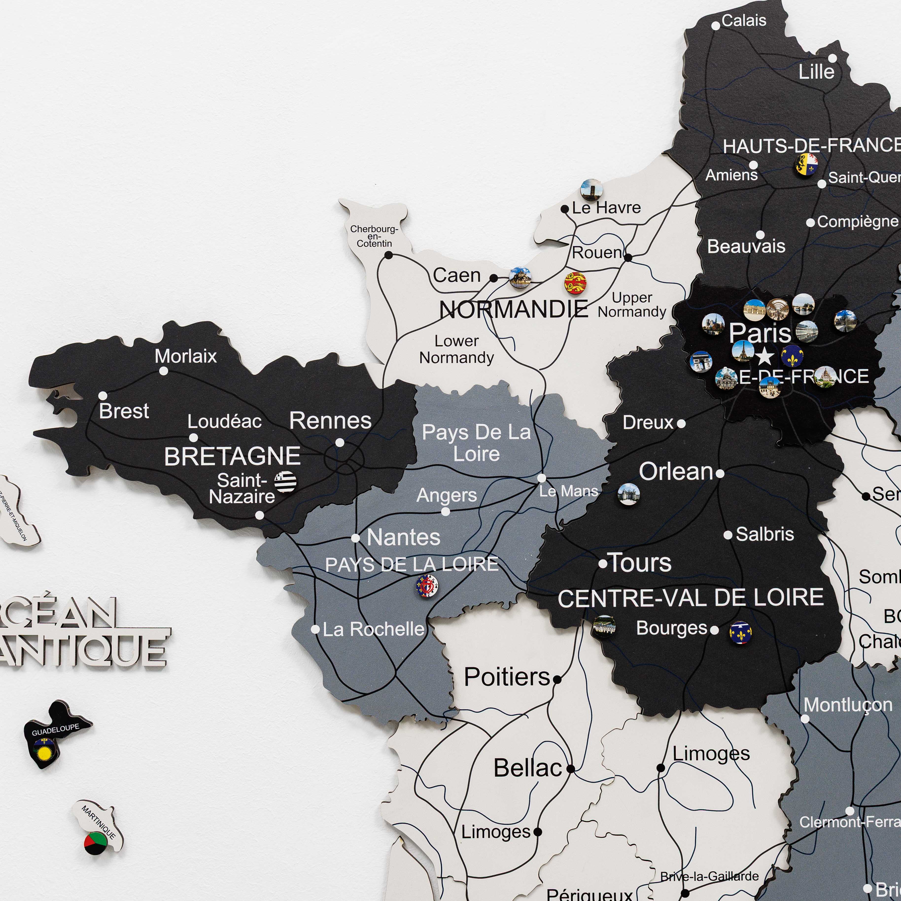 Wooden Map of France - Nordik
