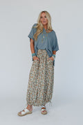 Boho Floral Two-Piece Mini Skirt Set