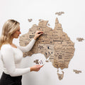 3D Wooden Map of Australia - Terra
