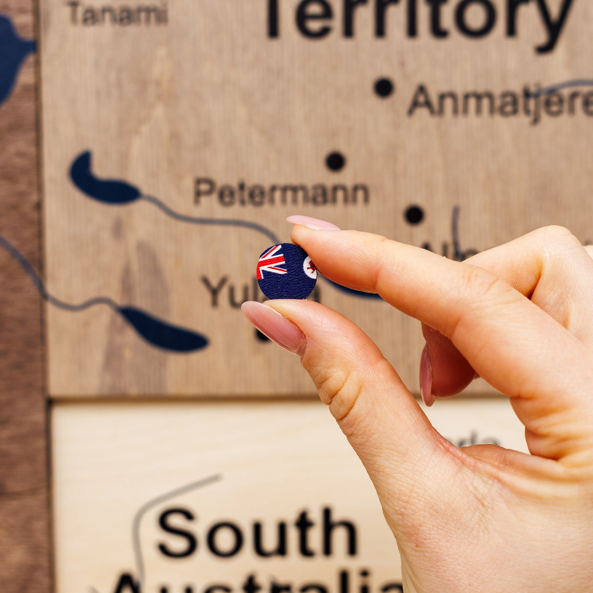 3D Wooden Map of Australia - Multicolor