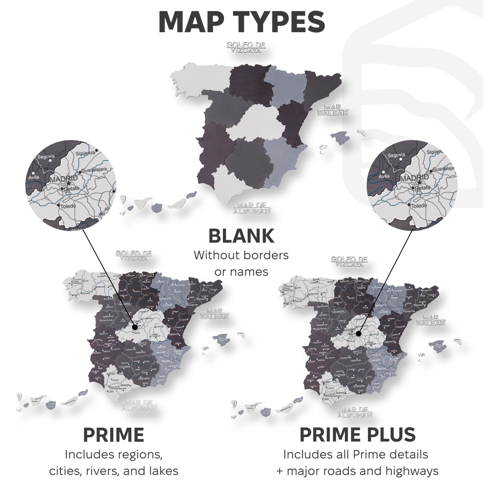 Wooden Map of Spain – Nordik