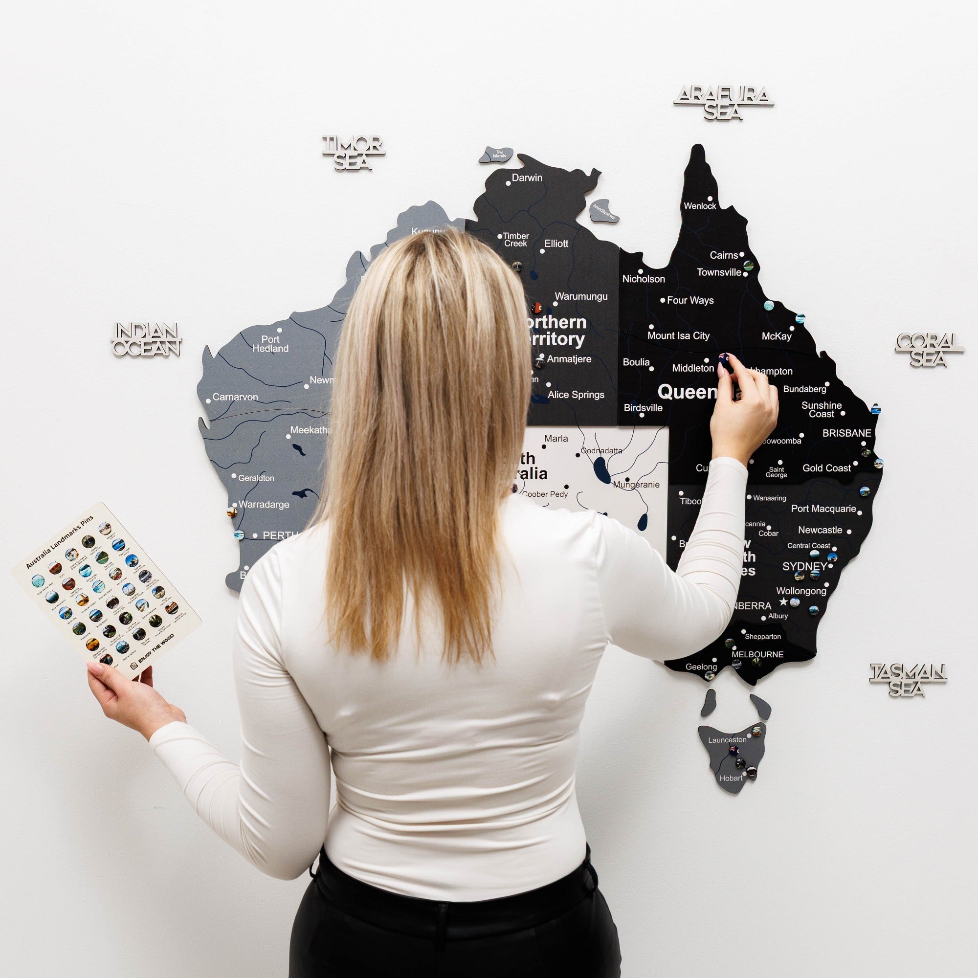 3D Wooden Map of Australia - Nordik