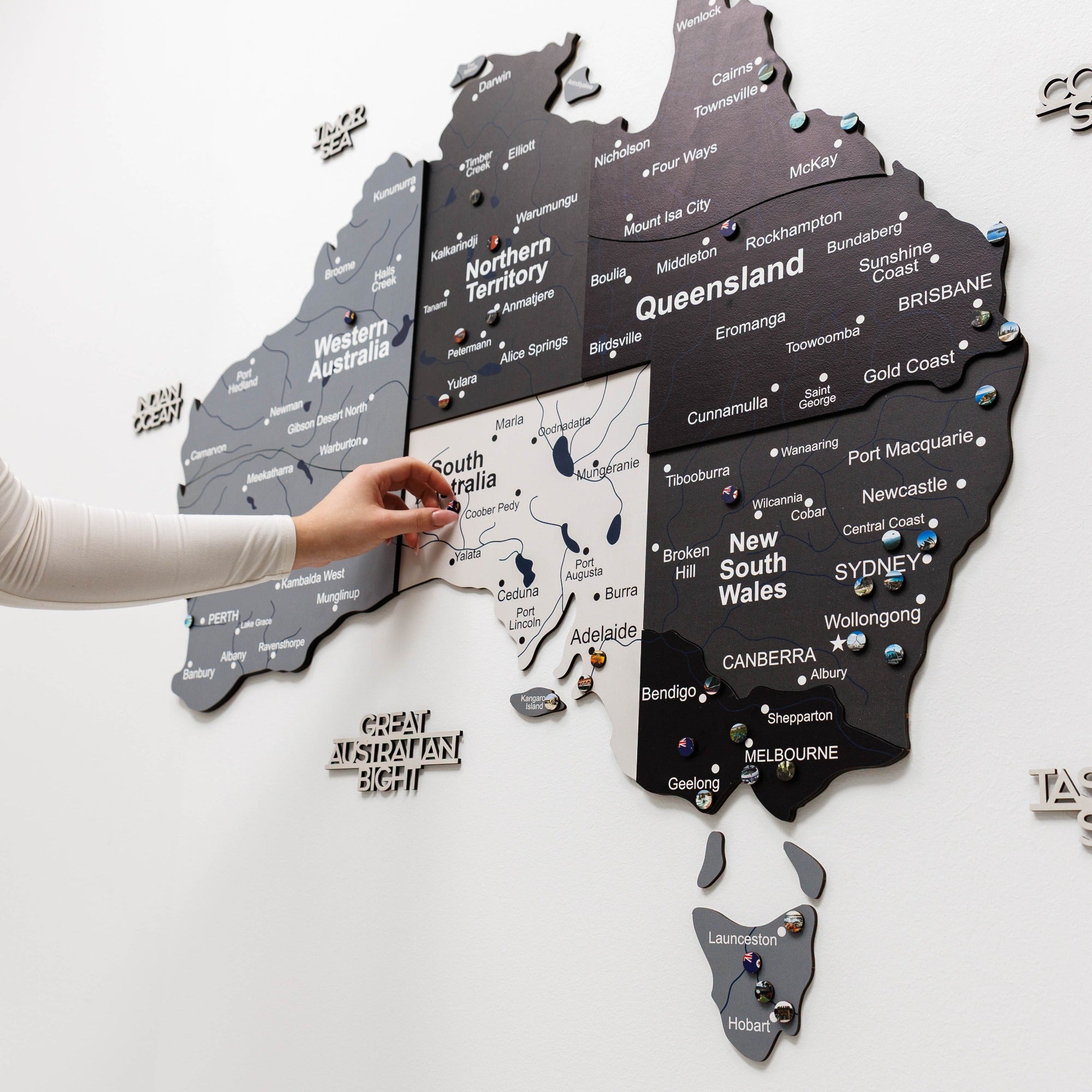 3D Wooden Map of Australia - Nordik