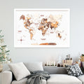 3D Wooden Map on Board Multicolor - Green
