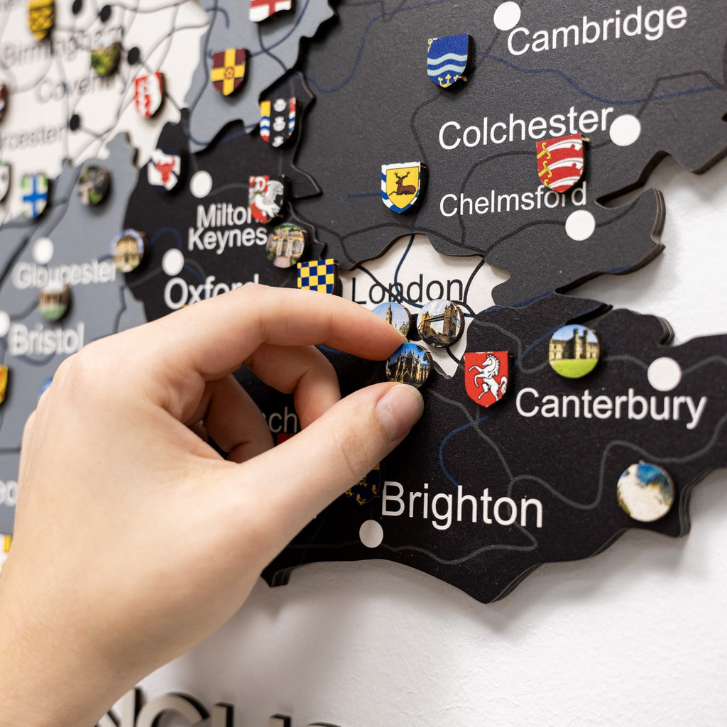 3D Wooden Map of the United Kingdom - Nordik