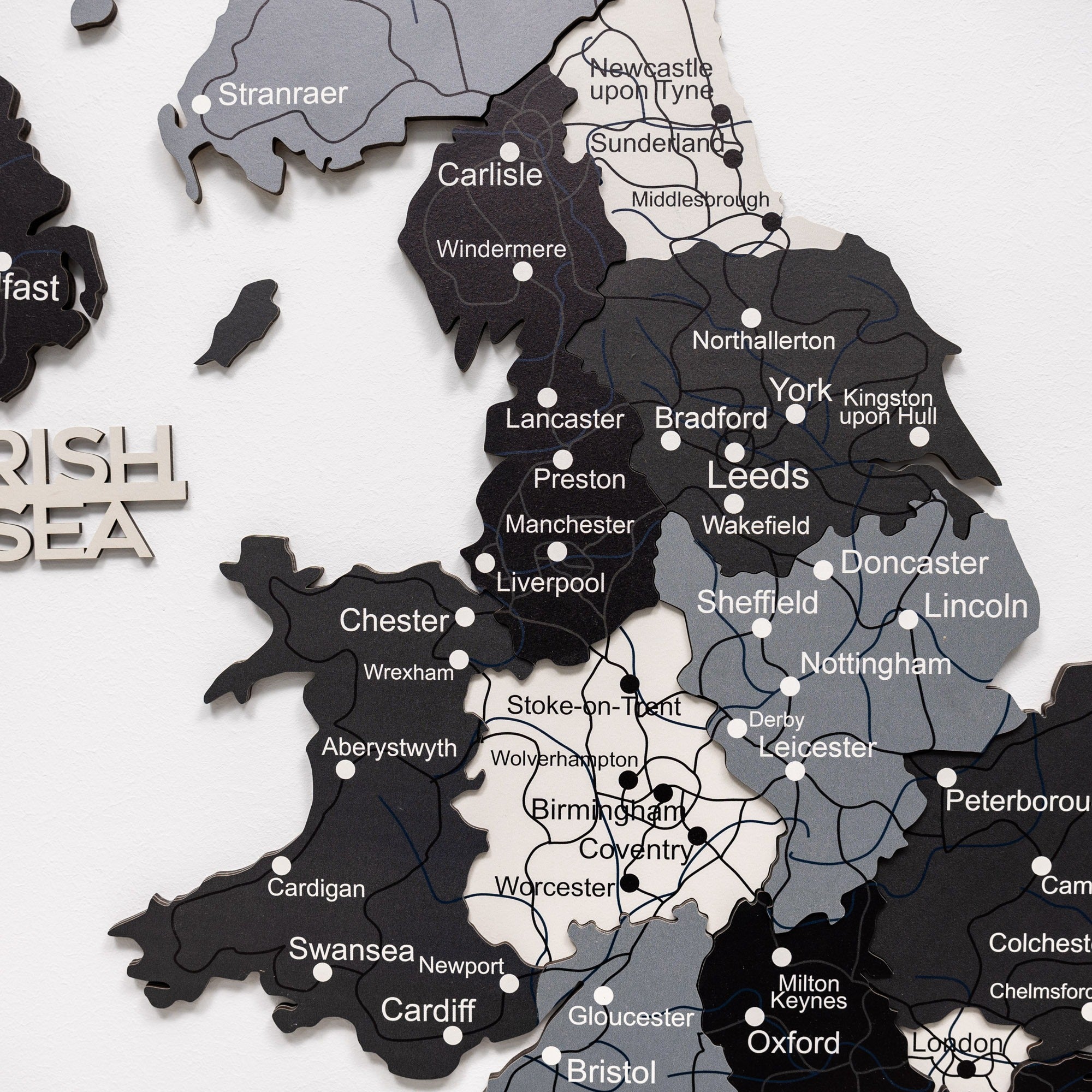 3D Wooden Map of the United Kingdom - Nordik