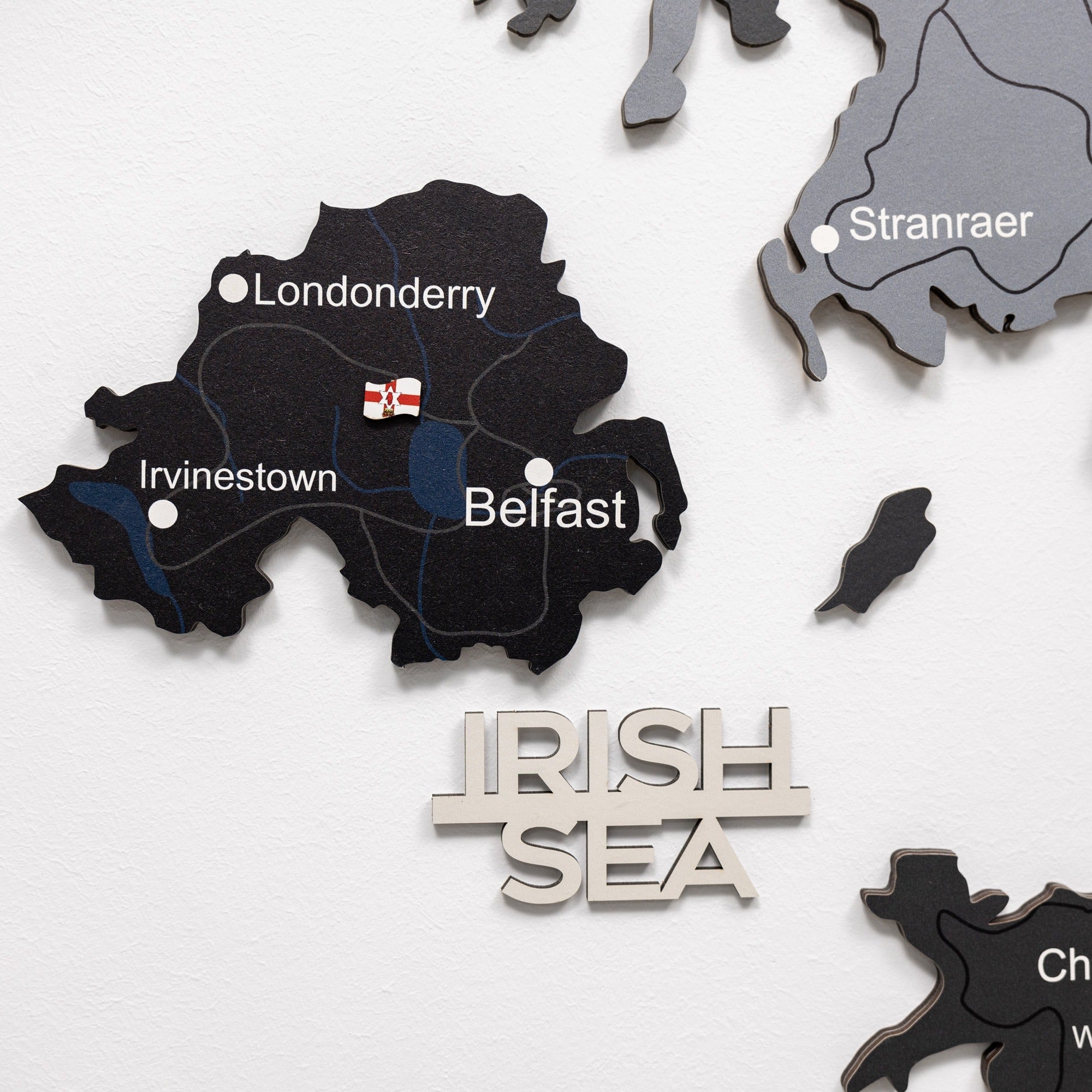 3D Wooden Map of the United Kingdom - Nordik